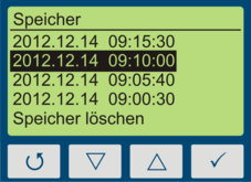 Speicher für 50 Messungen