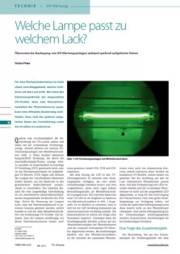 Optimierung von UV-Anlagen Optimierung von UV-Anlagen