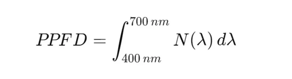 PPFD Gleichung 3
