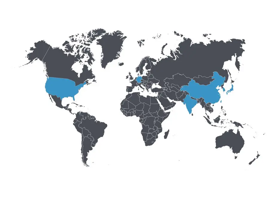 Opsytec - weltweite Distributoren
