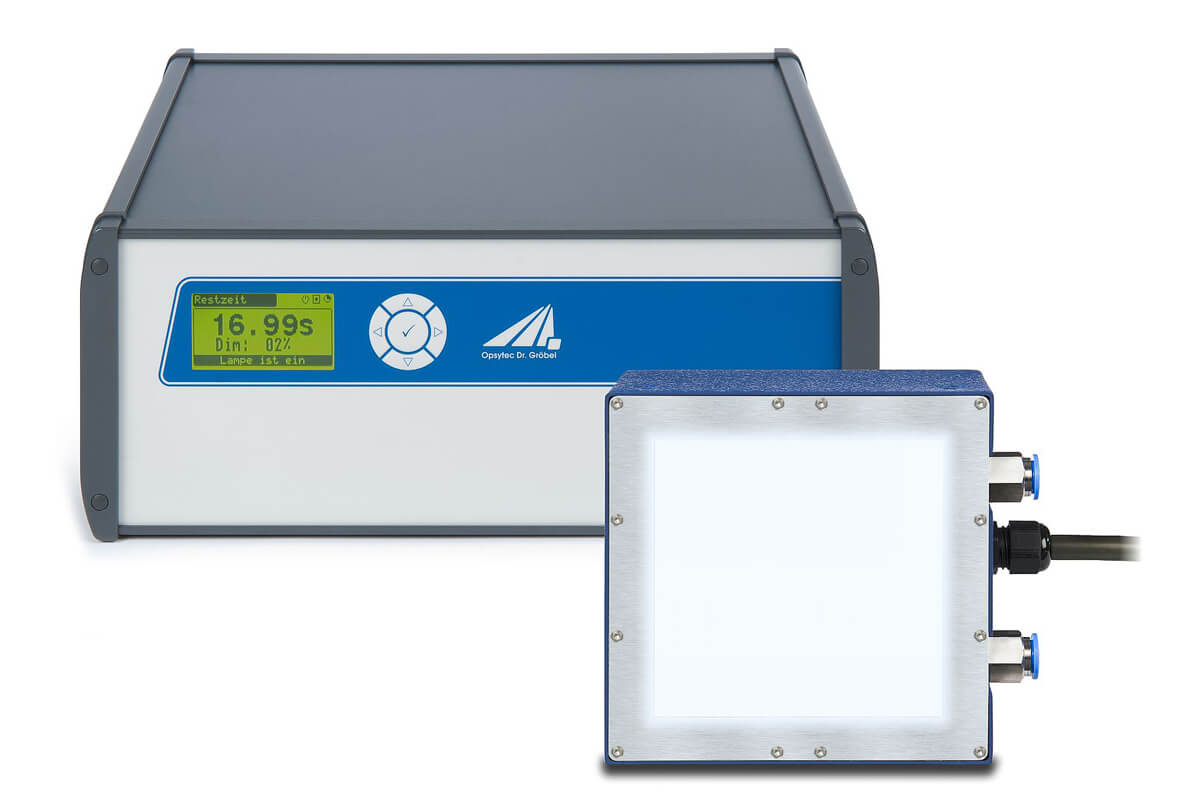 UV-LED Flächenstrahler mit LED-Treiber, Leistung > 8W/cm²
